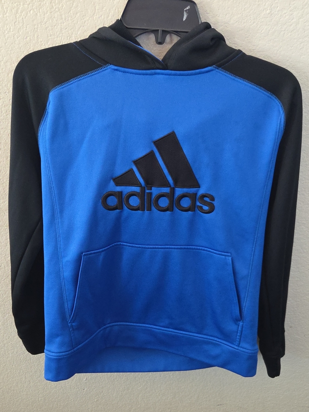 adidas Blue and Black Hooded Sweatshirt with Logo